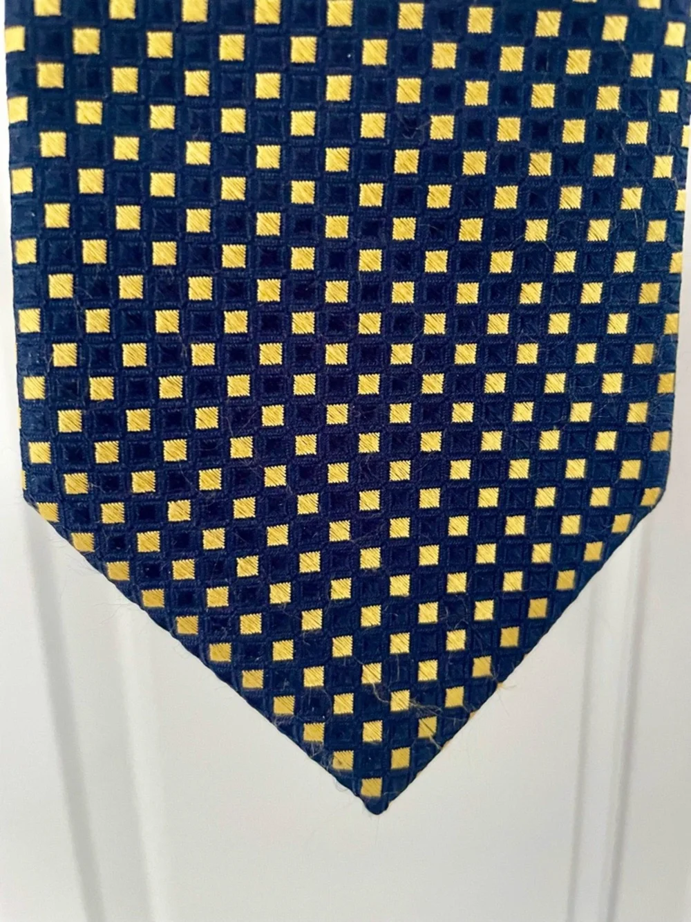 Stafford Men's Silk Tie Blue Gold Michigan Wolverine Biff